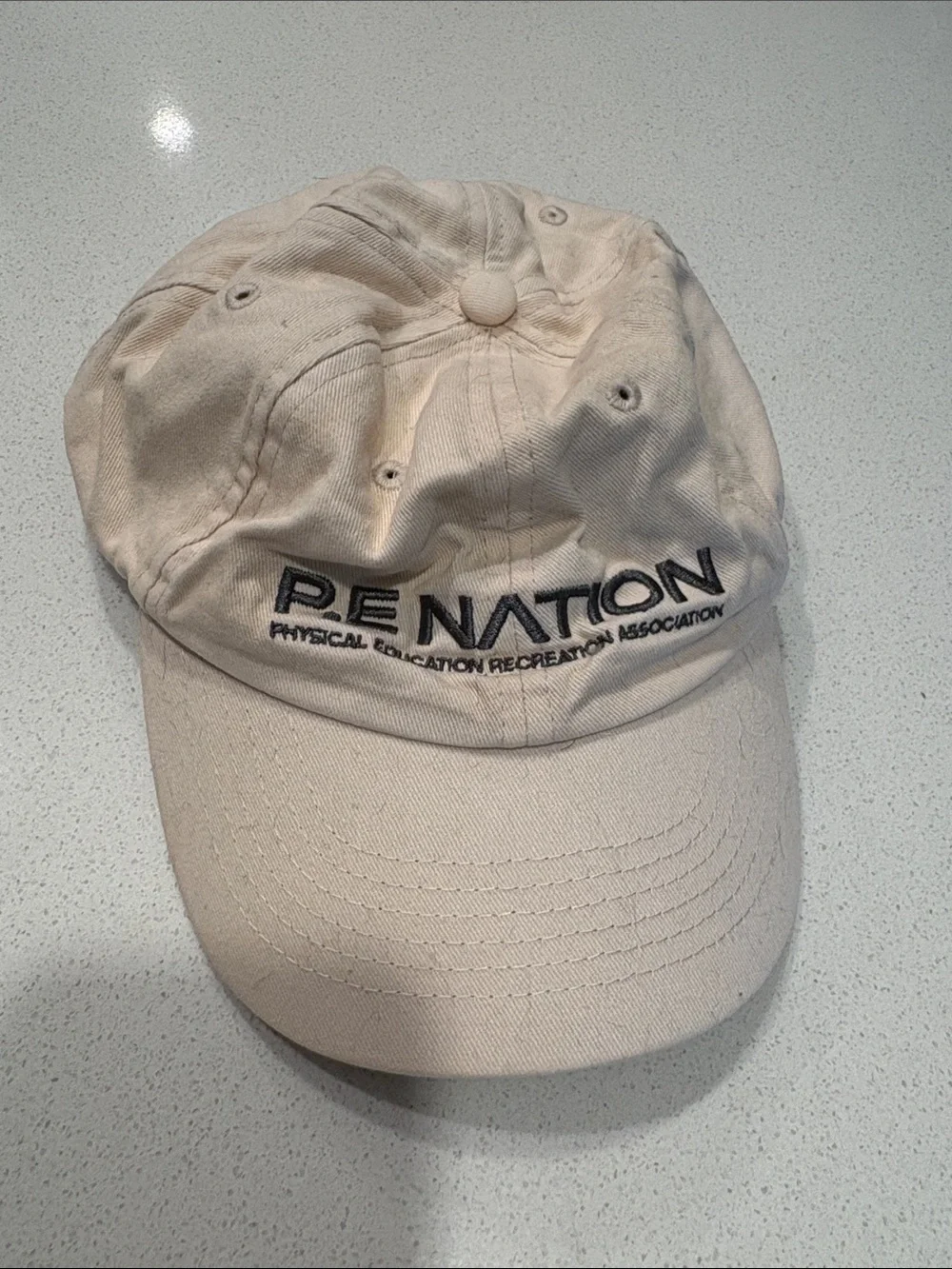 P.E Nation Beige and Black Logo Baseball Cap